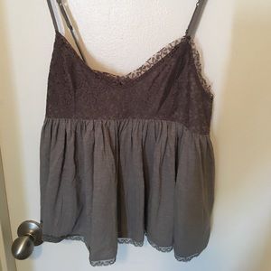 Lace babydoll tank top
